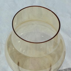 Verre bombé teinté 53X150 mm pour lampe à pétrole ou lustre