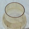 Verre bombé teinté 53X150 mm pour lampe à pétrole ou lustre