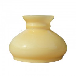 ancien globe opaline jaune vintage 17.5 cm de diamètre