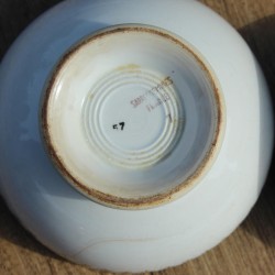 Sarreguemines 2 bols anciens blanc et vert