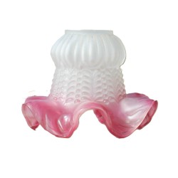 abat-jour tulipe vintage volant rose