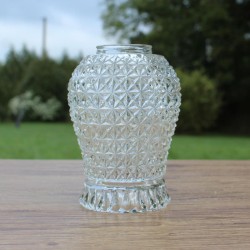 Abat-jour en verre ciselé forme tulipe