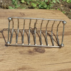 Présentoir à toast métal argenté 8 tranches