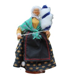 Santon de Provence habillé La fileuse
