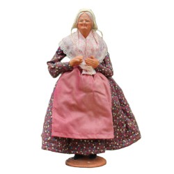 Santon de Provence habillé, 30 cm, signé S. Jouglas