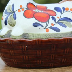 Terrine poule couveuse en céramique allemande