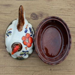 Terrine poule couveuse en céramique allemande