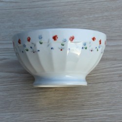 Bol en porcelaine frise de fleurs F Chauvigny