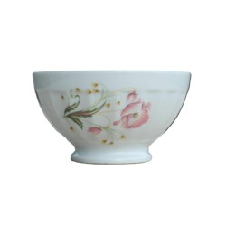 Apilco France, petit bol en porcelaine au décor floral