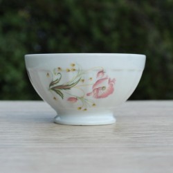 art de la table français, bol en porcelaine Apilco, décor floral