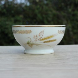 Bol épi de blé en porcelaine Chauvigny Deshoulières, France, lot de 2