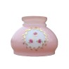 abat jour  rose à fleurs pour luminaire vintage