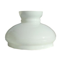 globe opaline blanche, 24cm de diamètre