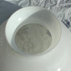 Globe opaline blanche 242 mm de diamètre abat jour de remplacement vintage