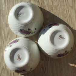 bols violettes lot de 3 pièces