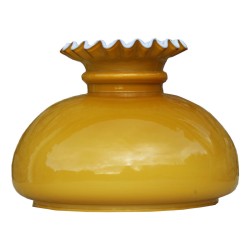 globe opaline 242 mm de diamètre couleur jaune d'or abat jour de remplacement