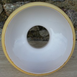 Globe opaline de remplacement 24,2 cm  - 242 mm - jaune luminaire vintage