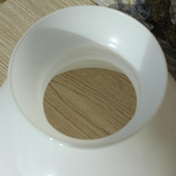 Globe abat-jour blanc 19 cm de diamètre - globe de remplacement pour luminaire