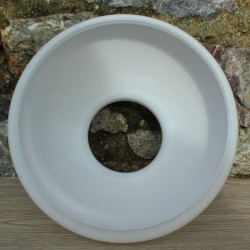 Globe abat-jour blanc 19 cm de diamètre - globe de remplacement pour luminaire