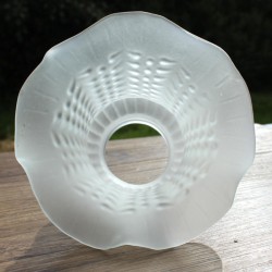 Abat jour tulipe en verre dépoli pour luminaire