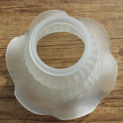 Abat jour tulipe en verre dépoli pour luminaire