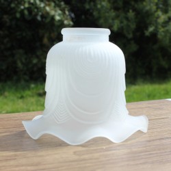 abat-jour tulipe en verre opaque, abat jour de remplacement pour luminaire vintage