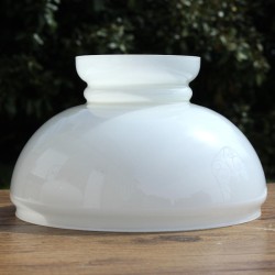 globe opaline blanc de 24 cm de diamètre pour luminaire vintage