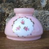 globe abat jour petites fleurs roses pour luminaire vintage