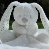Doudou plat avec lapin blanc Vert Baudet Simba Toys