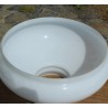globe opaline blanc 24,5 cm,intérieur