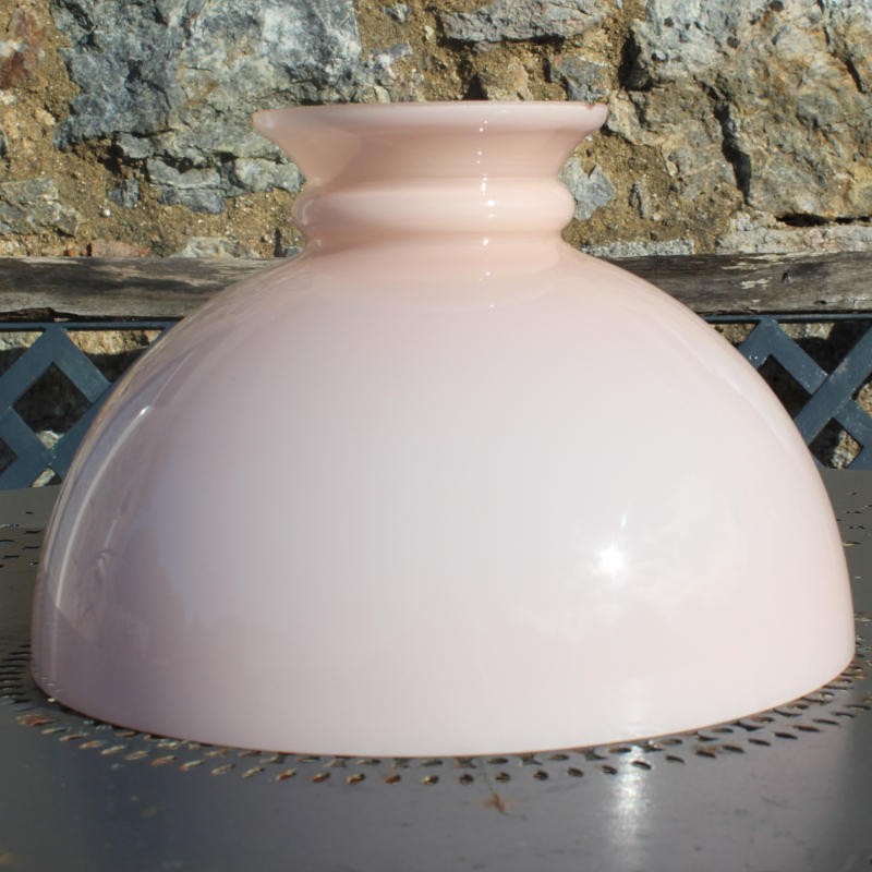 globe opaline rose, 29,6 cm de diamètre