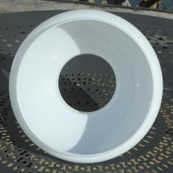 Globe verre opaline blanc , globe de remplacement pour luminaire vintage