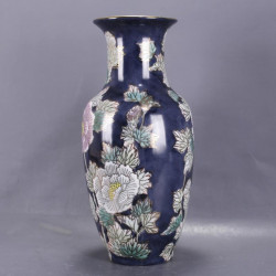 Vase asiatique bleu