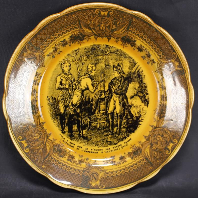 assiette-parlante-faïence-de-sarreguemines Napoléon et l'empereur d'Autriche