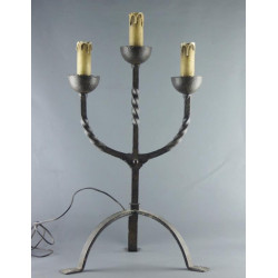 lampe-chandelier-tripode-fer-forge-