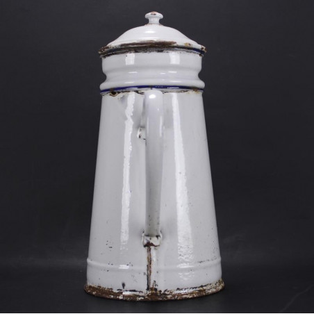 Cafetière émaillée Coleman édition Limitée + 4 Tasses – Blanc, 9 Tasses – Set Camping Vintage – Occasion