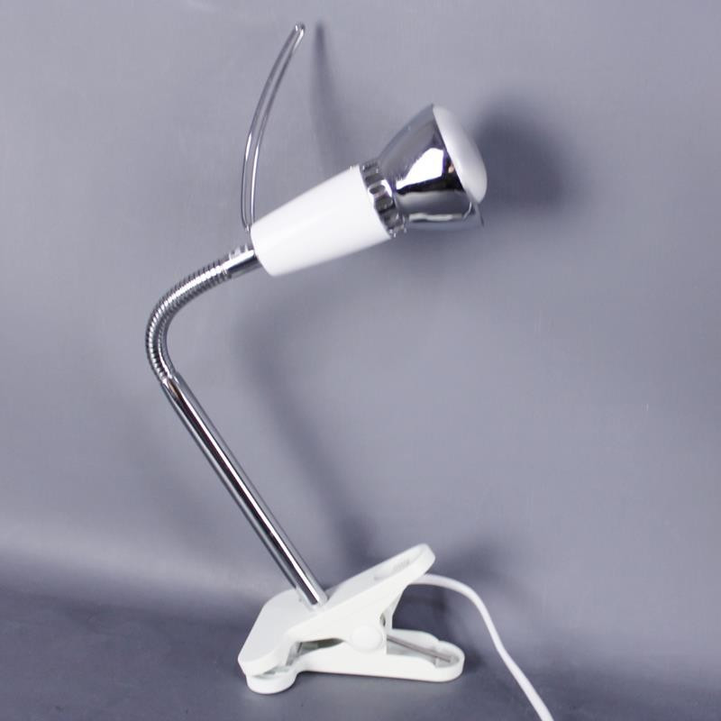 Lampe de bureau à pince blanc