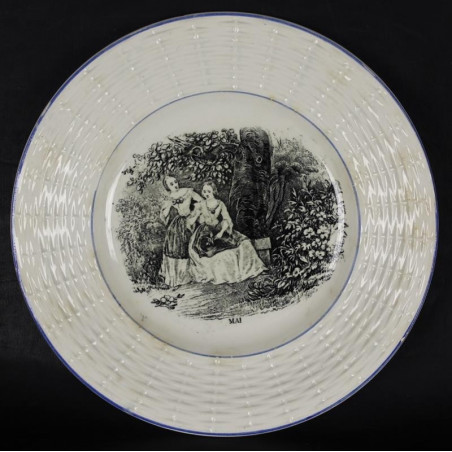 Grand plat rond Moulin des Loups modèle PAGODE - Maison Girouette