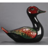 Statuette Polychrome Canard Laqué