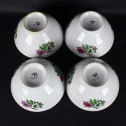Lot de 4 bols décor de roses