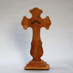 Crucifix-on-base-in-wood