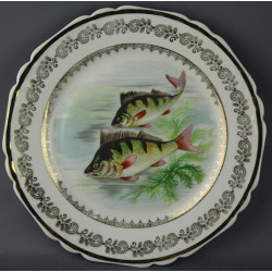 Assiettes service à poisson RP porcelaine de  Limoges anciennes