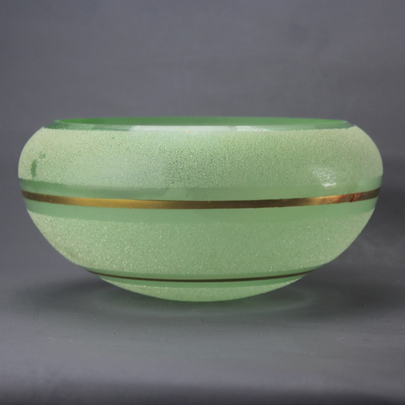 Coupelle vert et or pour lustre art deco