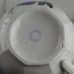 Service à café  à fleurs bleues, 11 pièces