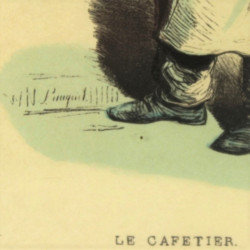 Gravure Les français peints par eux-mêmes " Le Cafetier"