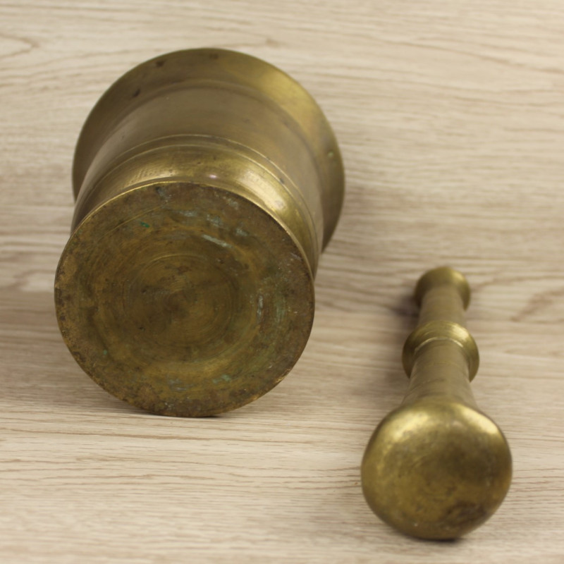 Mortier Et Pilon En Bronze XVIIeme Belle Patine Ancienne