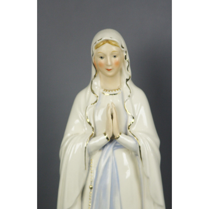 EUGENIO PATTARINO. Statue Sainte Vierge Marie tenant l'enfant Jesus dans les bras. Ancien decoration vintage catholique - Décoration