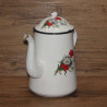 Cafetière-tôle-émaillée-ancienne-décor-fleurs
