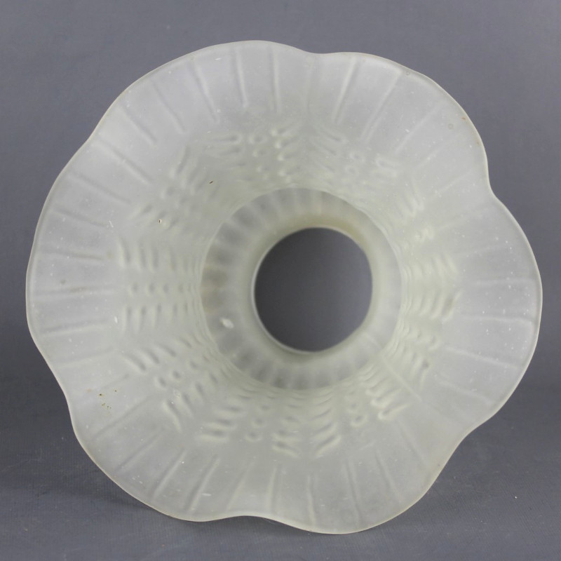 Abat-jour Verre Dépoli Ambre - Forme Tulipe - Filetage Tournant 9mm - Diamètre 68mm - Pour Suspension