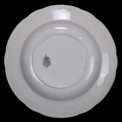 6 Assiettes Creuses Luneville Badonviller Jaune  blanc et Or